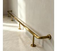 Repose-pieds sous comptoir en métal brossé doré pour îlot de cuisine et hôtel - Accessoire de cuisine élégant et durable pour une décoration moderne et un confort accru