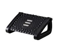 Repose-pieds sous le bureau Under Desk Footstool Adjustable Ergonomic Footrest Stool with Rollers Foot Stepping Platform Comfortable Massage Pad for Gaming(Black)