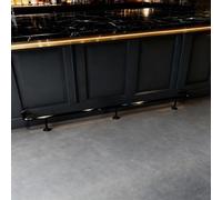 Repose-pieds sur mesure pour bar, Antirouille Barre de maintien sous comptoir Pour pub/restaurant, Installation sans soudure Sur pied(Black,124inch/315cm)