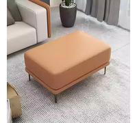 Repose-pieds surdimensionné en cuir et tabouret - Table basse carrée - Banc à langer rembourré - Décoration de salon - 80 x 60 x 42 cm (ge)