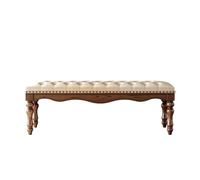 Repose Pieds Tabouret De Chevet De Luxe Léger Et Moderne Américain, Style Pastoral Rétro en Bois Massif, Chambre Principale Simple, Tabouret De Chevet De Maison Repose-Pieds pour Le Salon
