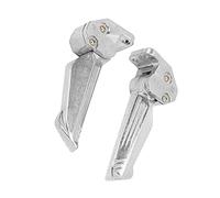 Repose-pieds Télescopiques en Alliage D'aluminium pour Moto, Pédale Universelle Argentée, Repose-pieds Télescopique Automatique, Pièces de Moto