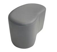 Repose-pieds tendance et moderne en forme de croissant gris - Tabouret bas élégant pour salon, entrée ou coiffeuse - Canapé compact confortable 43,2 x 25,4 x 30,5 cm - Décoration d'intérieur chic
