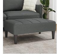 Repose-pieds tissu gris foncé 77 x 55 x 31 cm - rembourré, structure contreplaqué