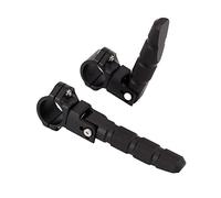 Repose-pieds universels pour moto 22 mm, 25 mm, 27 mm, 32 mm, rotation à 360°, pour BMW R1200GS, Harley, Honda, Yamaha Tenere 700, Kawasaki (Noir)