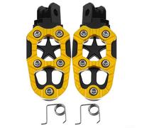 Repose-pieds Vélo Alliage Aluminium Antidérapant - Pédales Arrière Colorées pour Siège Enfant - Montage Porte-Bagages - 7,5x4,6cm(Yellow)