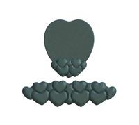 Repose Poignet 1 Set Heart Shape Mouse Pad With Gel Filled Wrist Rest - Ergonomic Keyboard Support Non-Slip(Dark Green)