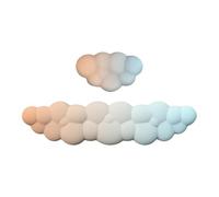 Repose-poignet avec clavier en nuage: 2 pièces de repose-poignet avec cloud, joli repose-poignet pour clavier, repose-poignet confortable avec mousse à mémoire de forme, coussinet de poignet antid