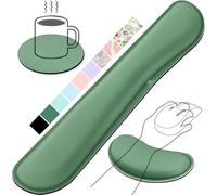 Repose Poignet Clavier, Reposes-Poignets Souris Ergonomique En Mousse À Mémoire, Support Tapis De Clavier Repose Gel Coude Avec Base Antidérapant En Pu Pour Bureau Gamer, Ordinateur, Vert Foncé