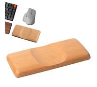 Repose-poignet de souris en bois - 16 x 7,9 x 2 cm, support ergonomique en noyer, protection de tapis de souris en bois massif, accessoire de bureau confortable pour clavier, utilisation durable au