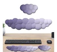 Repose-poignet en forme de nuage, repose-poignet en forme de nuage - Repose-clavier mignon en mousse confortable, coussinet antidérapant de couleur dégradée pour un meilleur soutien de la paume