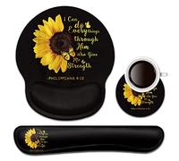 Repose-poignet pour clavier et tapis de souris avec support de poignet, tapis de souris ergonomique en gel, dessous de verre pour taper facilement, soulagement de la douleur, ensemble de tapis de