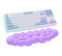 Repose-poignet pour clavier - Violet PU Cuir à mémoire de forme Joli support de clavier pour repose-poignet et accoudoir, tapis de bureau pour jeux PC / oreiller de main/ordinateur / bureau
