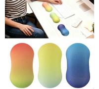 Repose Poignet, Repose Poignet Clavier Reposes-Poignets Lot de 3 Couleurs Différentes, Coussinets Ergonomiques Doux Compact Antidérapant pour Bureau Domicile Voyage, 12x6cm