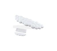 Repose-poignets Cloud pour clavier, doux, confortable et mignon, antidérapant, ergonomique, avec mousse à mémoire de forme (blanc)