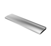 Repose-poignets pour clavier FRCOLOR en alliage d'aluminium argenté, avec surface lisse et confortable et base en silicone.