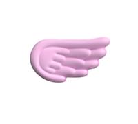 Repose-poignets pour clavier Keyboard Mouse Wrist Rest Angel Wing Memory Foam Pad Set Support Ergonomic Non-Slip For Computer Laptop Easy Typing pour Office(Pink Short)