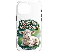 Repose pour Ton âme/Matthieu 11/Agneau paisible au Bord de l'eau Coque pour iPhone 16 Pro Max