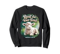 Repose pour Ton âme/Matthieu 11/Agneau paisible au Bord de l'eau Sweatshirt