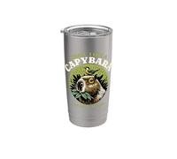 Repose-repas Chill Like a Capybara, design répétitif Gobelet isotherme en acier inoxydable double paroi