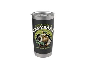 Repose-repas Chill Like a Capybara, design répétitif Gobelet isotherme en acier inoxydable double paroi