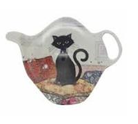 Repose Sachet de thé - Motif Chat Assis paisiblement sur des Coussins Moelleux - mélamine de qualité