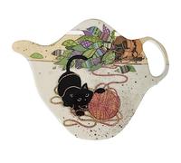 Repose sachet de thé - Motif chat jouant avec une pelote de laine- mélamine de qualité
