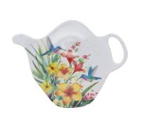 Repose Sachet de thé - Motif Couple de colibris Volant Heureux près de Leurs Fleurs - mélamine de qualité