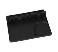 Repose-ustensiles de cuisine en silicone avec collecteur goutte à goutte, garde vos comptoirs propres pendant que vous cuisinez (noir)