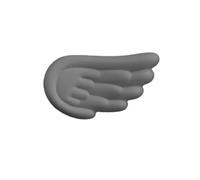 Reposes-poignets Keyboard Mouse Wrist Rest Angel Wing Memory Foam Pad Set Support Ergonomic Non-Slip For Office PC Laptop Easy Typing(Gray Short)