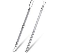 Repousse Cuticules Et Grattoir À Cuticules Triangulaire, Ensemble 2 Pcs Lot Poussoir À Ongles Cuticules Et Cure-Ongles En Acier Inox, Pour Hommes Femmes Outils De Soin Des Ongles Manucure