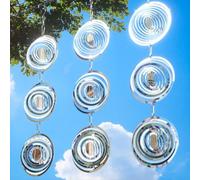 Repousse-Oiseaux,Girouette Décorative Ronde,Réflecteurs d'oiseaux pour Le Jardin - pour Balcon Terrasse Jardin Fenetre Exterieur