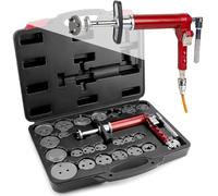 Repousse Piston de Frein Pneumatique, Kit de 24 Outils Universels pour Rétracteurs de Pistons de Frein Pneumatiques avec Mallette, Compatible avec la Plupart des Voitures Particulières