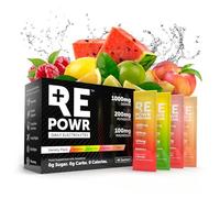 REPOWR - Sachets de poudre d'électrolytes sains | Sans sucre, sans glucides, sans calories. | Hydratation pour une alimentation propre, le jeûne et l'exercice | Lot de 40 sachets variés - Framboise