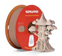 Reprapper Filament PLA en bois double couleur de 1,75 mm, filament pour imprimante 3D avec fibre de bois véritable, wahut/naturel, 1 000 g