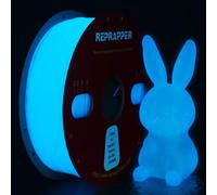 RepRapper® Filament pour imprimante 3D en TPU fluorescent 1,75 mm, bleu lumineux - Filament flexible pour imprimante 3D de 1 kg, dureté Shore 95A, ±0,03 mm