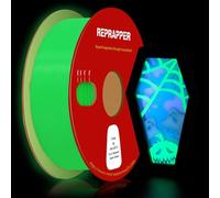 RepRapper Luminescent Filament PLA 1,75 mm Glow in the Dark Filament +/- 0,03 mm, Bobine en carton de 1 kg (2,2 livres), PLA luminescent pour imprimante 3D, vert
