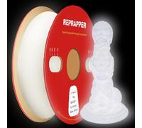 RepRapper Luminescent Filament PLA 1,75 mm Glow in the Dark Filament +/- 0,03 mm, Bobine en carton de 1 kg (2,2 livres), PLA luminescent pour imprimante 3D, Blanc