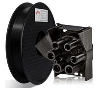RepRapper PA12-CF Filament d'impression 3D, filament en nylon 1,75 mm, 500 g, filament en fibre de carbone, noir, pas de déformation et sans humidité Filament pour imprimante 3D