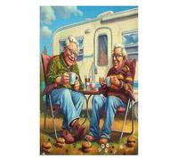 Représente Un Couple âgé Heureux Assis Puzzle 1000 Pièces pour Adultes Educa Vision Moderne Carton Épais Décoration Salon Activité Créative Cadeau Unique 1000 PCS