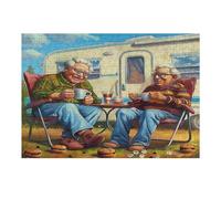 Représente Un Couple âgé Heureux Assis Puzzle 300 Pièces pour Adultes Jeu De Famille Educa Créatif Vision Qualité Supérieure Relaxation Art Cadeau 300 PCS