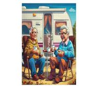 Représente Un Couple âgé Heureux Assis Puzzles 1000 Pièces pour Adultes Educa Détente Créative Activité De Soirée Famille Jeu De Réflexion Décoration Murale 1000 PCS