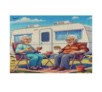 Représente Un Couple âgé Heureux Assis Puzzles 300 Pièces pour Adultes Educa Jeu De Réflexion Difficile Qualité Supérieure Relaxation Décoration Murale Cadeau 300 PCS