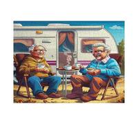 Représente Un Couple âgé Heureux Assis Puzzles 500 Pièces pour Adultes Educa Difficile Challenge Artistique Relaxation Art Décoration Intérieure Famille 500 PCS