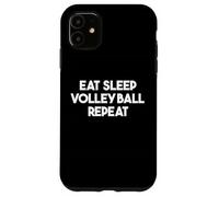 Reprise du Volley-Ball Eat Sleep - Funny Volleyball Coque pour iPhone 11