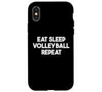 Reprise du Volley-Ball Eat Sleep - Funny Volleyball Coque pour iPhone X/XS