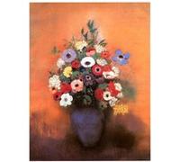 Reproduction d'art Anemones And Lilac In A blue Vase Odilon Redon 25 x 30 cm G