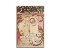 Reproduction d'art classique Alphonse Mucha Works (Salon des Cent) sur toile imprimée à suspendre 30 x 45 cm
