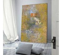 Reproduction d'art « Les Oies de Claude Monet », décoration murale pour chambre ou cuisine, style moderne, impression photo sur toile, cadeau pour femmes et hommes, 60 x 90 cm (24 x 36 pouces).