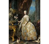 Reproduction d'art sur toile roulée - Carle Van Loo - Marie Leszczinska, reine de France - 127 x 101,6 cm | Couleurs résistantes à la décoloration | Décoration murale unique pour intérieurs modernes